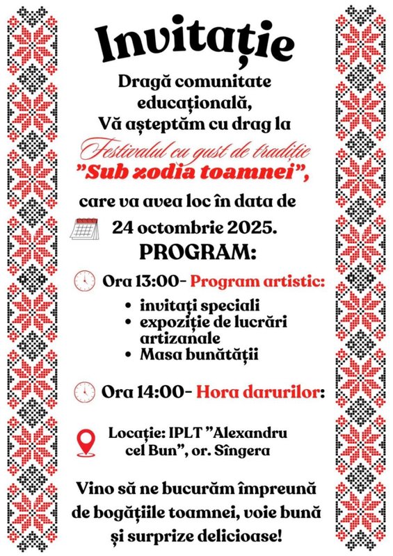 Festivalul cu gust de tradiție ”Sub zodia toamnei”